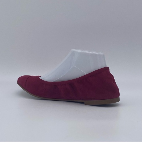 Aquatalia Carolyn Suede Ballet Flat in Cherry - Picture 3 of 11